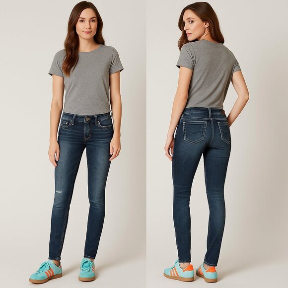 DAYTRIP👖 Women’s Low-Rise Distressed Skinny Jeans 👟🌈😎 Size 25L - Picture 4 of 16